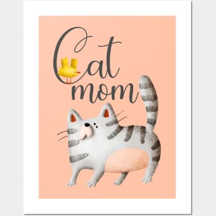 Mom of the Gray Cat Posters and Art